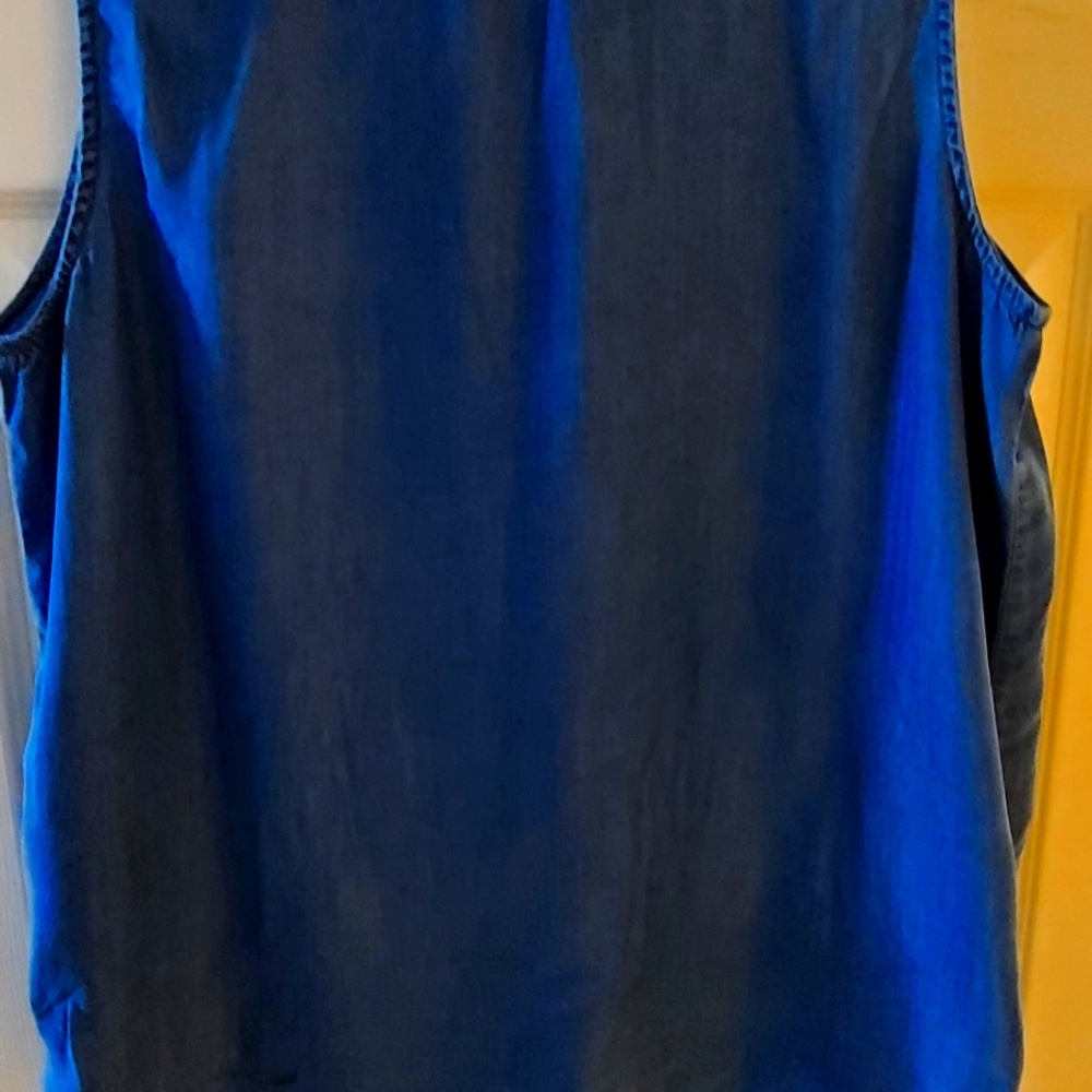 sleeveless jean top